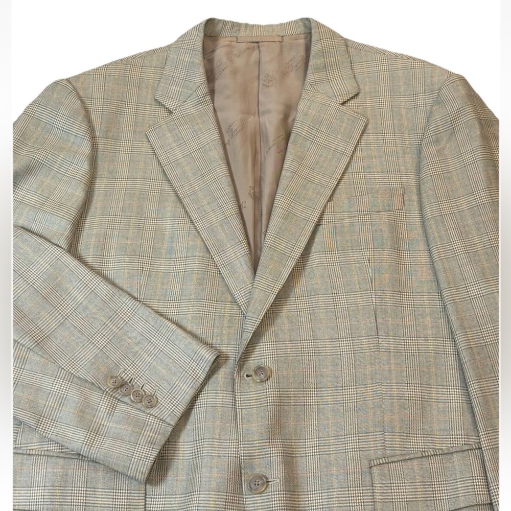 Loro Piana Sport Coat Blazer Men’s Size 46 Glen Plaid Regent‎ Shop